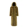 Herno Curly Faux Fur Coat Women In Green