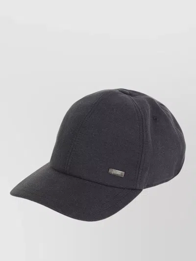 HERNO CURVED BRIM BASEBALL HAT STRUCTURED SHAPE