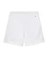 Herno Perforated Shorts With Geometric Shapes In White