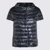 Herno Short-sleeved Down Jacket In Blue
