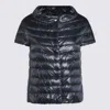 Herno Short-sleeved Down Jacket In Blue