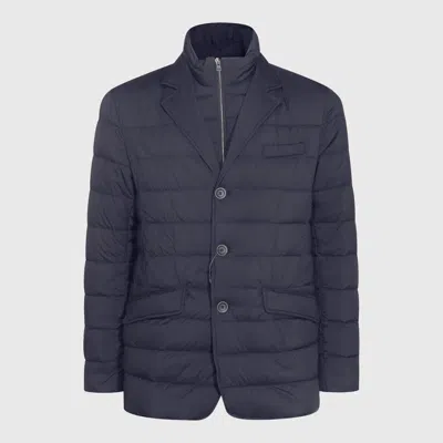 HERNO HERNO DARK BLUE DOWN JACKET