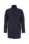 Herno Quilted Down Jacket With Detachable Insert In Blue