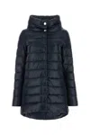 Herno Dark Blue Nylon Amelia Down Jacket In Blu