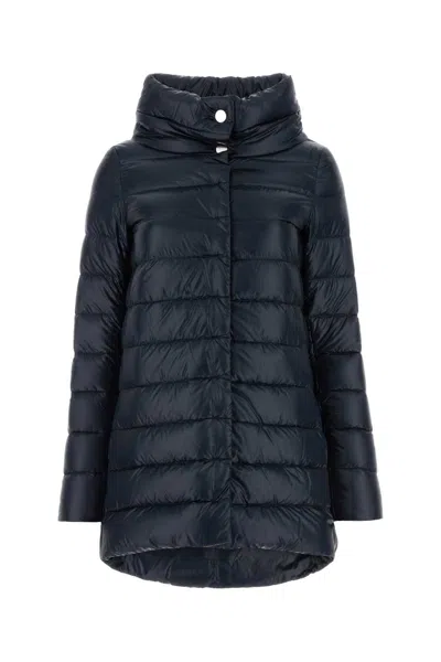 Herno Amelia Funnel-neck Padded Jacket In Blue