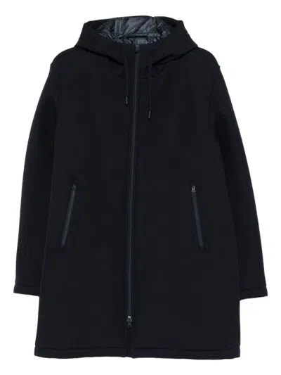 Herno Long Parka In 3-layer Scuba For Men In Blue