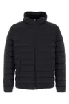 Herno Midnight Blue Stretch Nylon Jacket In Black