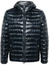 Herno Logo-engraved-buttons Padded Jacket In Light Blue