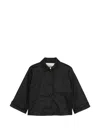 Herno Dark Blue Wool Cape In Black