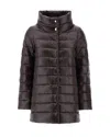 Herno Amelia Quilted Nylon Down Jacket In Brown
