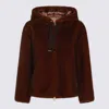 Herno Dark Brown Cotton Casual Jacket In Red