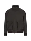 Herno Bomber 3 Layers Wool Storm Loro Piana Jackets Brown In Brown