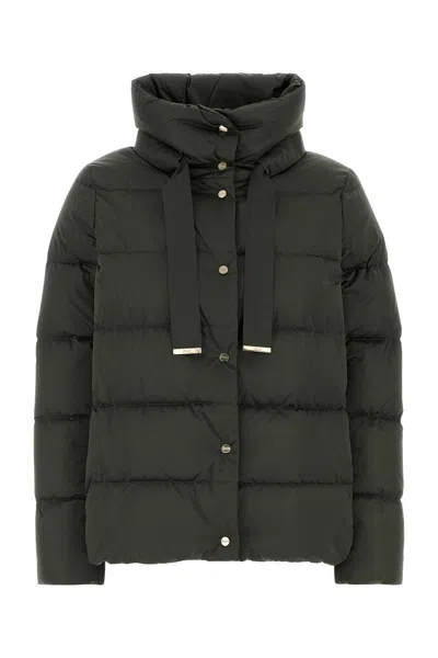 HERNO HERNO DARK GREEN POLYESTER DOWN JACKET