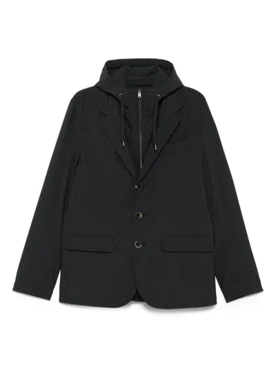 HERNO DARK GREY CLASSIC HOOD JACKET