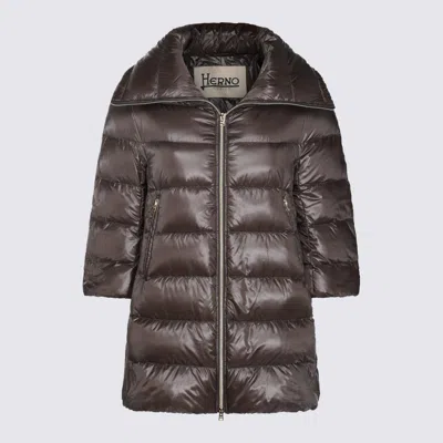 HERNO DARK GREY CLEOFE DOWN JACKET