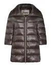 Herno Dark Grey Cleofe Down Jacket In Brown