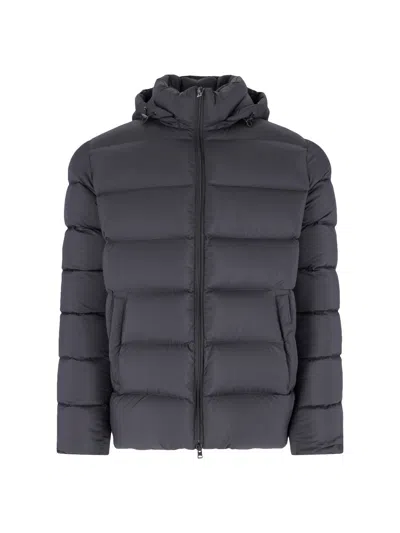 Herno Dark Grey Il Bomber Fabric Bomber Jacket In Gray