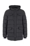 Herno Piumino Denim Jacket In Nylon Trapuntato