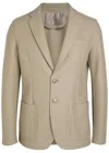 Herno Darted Wool Blazer In Brown