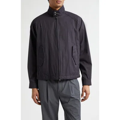 Herno Dean Cotton Twill Bomber Jacket In Blue