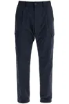 Herno Deep Blue Polyester Pants With Patch Pockets Men