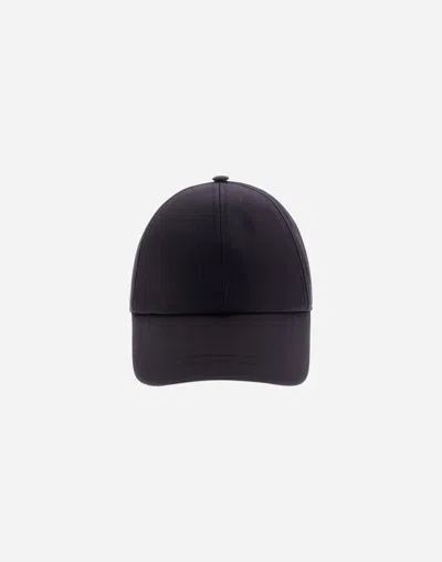 Herno Delon Baseball Cap In Blu Navy