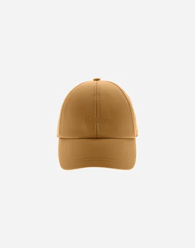 Herno Delon Baseball Cap In Brown