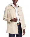 Herno Medium Length Waterproof Beige Cotton Trench Coat With Buttons Women In Champagne