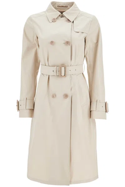 Herno Delon Detta Double Breast Trench Coat In Metallic