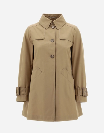 Herno Delon And Monogram Trench Coat In Sand