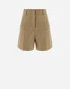 Herno Embroidered Delon Shorts In Sand