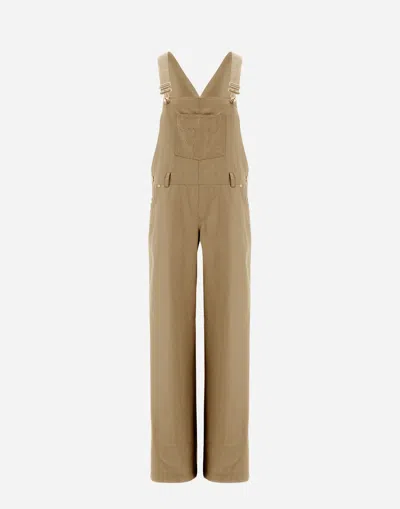 Herno Embroidered Delon Dungarees In Sand