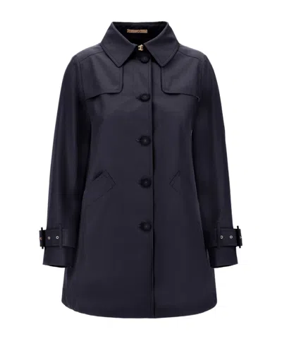 Herno Delon Trench Coat In Blue