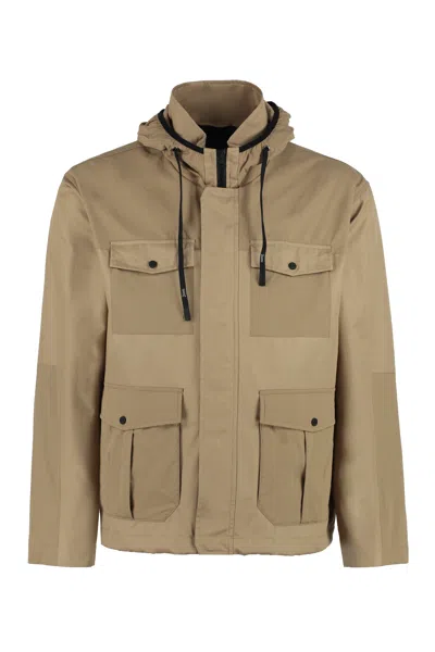 Herno Delon Urban Safari Field Jacket In Brown