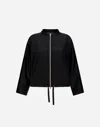 Herno Dense Satin Jacket In Black