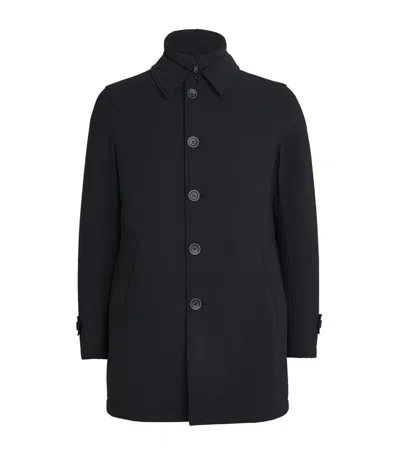 Herno Trench Coat In Washington In Blue
