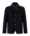 Herno Cashmere Padded Insert-detail Blazer In Black