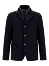 Herno Cashmere Padded Insert-detail Blazer In Blue