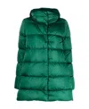 Herno Detachable-hood Padded Coat In Green