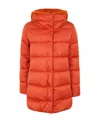 Herno Detachable-hood Padded Coat In Red