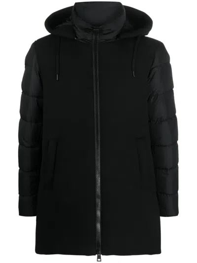 Herno Detachable-hood Padded Parka In Schwarz