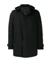 Herno Men's Padded Jacket With Detachable Hood In Black