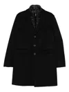 Herno Detachable-liner Button Coat In Black