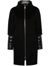 Herno Detachable-panels Virgin-wool Coat Clothing In Black