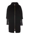 Herno Wool Outerwear Coat With Minimalist Design In Black