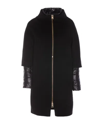 HERNO HERNO LAYERED-SLEEVED ZIP-UP DOWN COAT