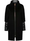 Herno Detachable-panels Virgin-wool Coat Clothing In Black