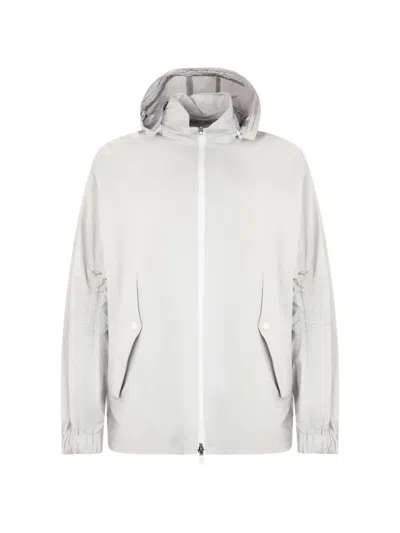 Herno Detachable-hood Zip-up Jacket In Neutral