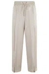 Herno Relaxed Fit Trousers With Adjustable Ankle In White