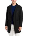 Herno Diagonal Topcoat With Removable Windguard In Nero